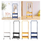 Maxbell Clothing Rack with Wheels Clothes Drying Rack for Bedroom Laundry Room White