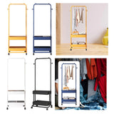Maxbell Clothing Rack with Wheels Clothes Drying Rack for Bedroom Laundry Room White
