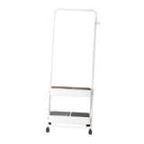 Maxbell Clothing Rack with Wheels Clothes Drying Rack for Bedroom Laundry Room White