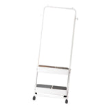 Maxbell Clothing Rack with Wheels Clothes Drying Rack for Bedroom Laundry Room White