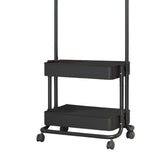Maxbell Clothing Rack with Wheels Clothes Drying Rack for Bedroom Laundry Room Black