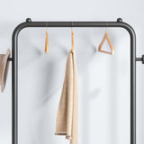 Maxbell Clothing Rack with Wheels Clothes Drying Rack for Bedroom Laundry Room Black
