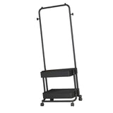 Maxbell Clothing Rack with Wheels Clothes Drying Rack for Bedroom Laundry Room Black