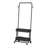 Maxbell Clothing Rack with Wheels Clothes Drying Rack for Bedroom Laundry Room Black