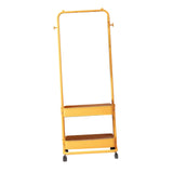 Maxbell Clothing Rack with Wheels Clothes Drying Rack for Bedroom Laundry Room Yellow