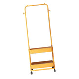 Maxbell Clothing Rack with Wheels Clothes Drying Rack for Bedroom Laundry Room Yellow
