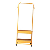 Maxbell Clothing Rack with Wheels Clothes Drying Rack for Bedroom Laundry Room Yellow
