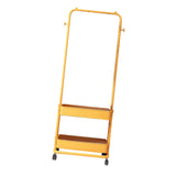 Maxbell Clothing Rack with Wheels Clothes Drying Rack for Bedroom Laundry Room Yellow