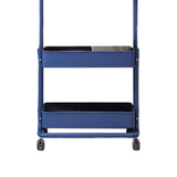Maxbell Clothing Rack with Wheels Clothes Drying Rack for Bedroom Laundry Room Blue
