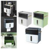 Maxbell Wall Mounted Toilet Paper Storage Waterproof with Shelf for Cafe Hotel Decor White