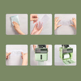 Maxbell Wall Mounted Toilet Paper Storage Waterproof with Shelf for Cafe Hotel Decor White