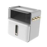 Maxbell Wall Mounted Toilet Paper Storage Waterproof with Shelf for Cafe Hotel Decor White