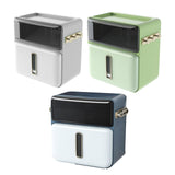 Maxbell Wall Mounted Toilet Paper Storage Waterproof with Shelf for Cafe Hotel Decor White