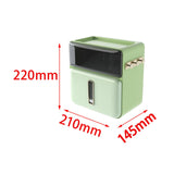 Maxbell Wall Mounted Toilet Paper Storage Waterproof with Shelf for Cafe Hotel Decor Green