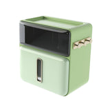 Maxbell Wall Mounted Toilet Paper Storage Waterproof with Shelf for Cafe Hotel Decor Green