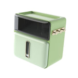 Maxbell Wall Mounted Toilet Paper Storage Waterproof with Shelf for Cafe Hotel Decor Green