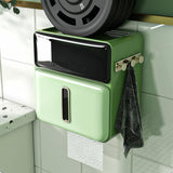Maxbell Wall Mounted Toilet Paper Storage Waterproof with Shelf for Cafe Hotel Decor Green