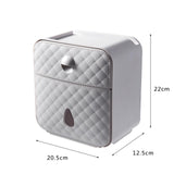 Maxbell Toilet Paper Holder Decoration Organizer Storage Box for Bathroom Hotel grey