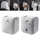 Maxbell Toilet Paper Holder Decoration Organizer Storage Box for Bathroom Hotel grey