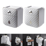 Maxbell Toilet Paper Holder Decoration Organizer Storage Box for Bathroom Hotel grey