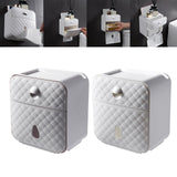 Maxbell Toilet Paper Holder Decoration Organizer Storage Box for Bathroom Hotel grey