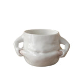 Maxbell Funny Ceramic Coffee Mug Water Cup White with Handles for Wedding Home