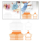 Maxbell 10Pcs Kids Coat Hanger Clothes Hanger Clothes Drying Rack for Skirt Trousers White