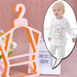 Maxbell 10Pcs Kids Coat Hanger Clothes Hanger Clothes Drying Rack for Skirt Trousers White
