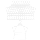 Maxbell 10Pcs Kids Coat Hanger Clothes Hanger Clothes Drying Rack for Skirt Trousers White