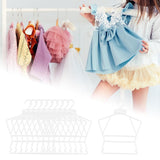 Maxbell 10Pcs Kids Coat Hanger Clothes Hanger Clothes Drying Rack for Skirt Trousers White