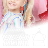 Maxbell 10Pcs Kids Coat Hanger Clothes Hanger Clothes Drying Rack for Skirt Trousers White