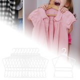 Maxbell 10Pcs Kids Coat Hanger Clothes Hanger Clothes Drying Rack for Skirt Trousers White