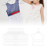 Maxbell 10Pcs Kids Coat Hanger Clothes Hanger Clothes Drying Rack for Skirt Trousers White