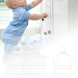 Maxbell 10Pcs Kids Coat Hanger Clothes Hanger Clothes Drying Rack for Skirt Trousers White