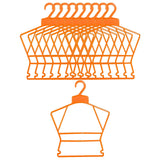 Maxbell 10Pcs Kids Coat Hanger Clothes Hanger Clothes Drying Rack for Skirt Trousers Orange