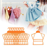 Maxbell 10Pcs Kids Coat Hanger Clothes Hanger Clothes Drying Rack for Skirt Trousers Orange