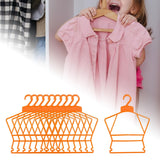 Maxbell 10Pcs Kids Coat Hanger Clothes Hanger Clothes Drying Rack for Skirt Trousers Orange