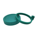 Maxbell Wide Mouth Glass Jar Lid and Silicone Spoon Ring Diameter 3.38 inch Durable Green