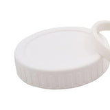 Maxbell Wide Mouth Glass Jar Lid and Silicone Spoon Ring Diameter 3.38 inch Durable White