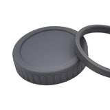 Maxbell Wide Mouth Glass Jar Lid and Silicone Spoon Ring Diameter 3.38 inch Durable Grey