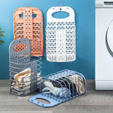 Maxbell Foldable Laundry Hamper Hanging for Organizing Home, Clothes, Towels Durable Gray