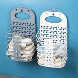 Maxbell Foldable Laundry Hamper Hanging for Organizing Home, Clothes, Towels Durable White