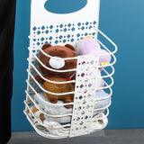 Maxbell Foldable Laundry Hamper Hanging for Organizing Home, Clothes, Towels Durable White