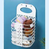 Maxbell Foldable Laundry Hamper Hanging for Organizing Home, Clothes, Towels Durable White