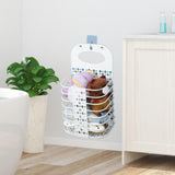 Maxbell Foldable Laundry Hamper Hanging for Organizing Home, Clothes, Towels Durable White