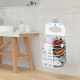 Maxbell Foldable Laundry Hamper Hanging for Organizing Home, Clothes, Towels Durable White