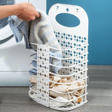 Maxbell Foldable Laundry Hamper Hanging for Organizing Home, Clothes, Towels Durable White
