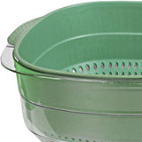 Maxbell Multi Use Kitchen Fruit Drain Basket Vegetables Washing Bowl Kitchen Gadget dark green