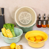 Maxbell Multi Use Kitchen Fruit Drain Basket Vegetables Washing Bowl Kitchen Gadget dark green