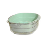 Maxbell Multi Use Kitchen Fruit Drain Basket Vegetables Washing Bowl Kitchen Gadget light green